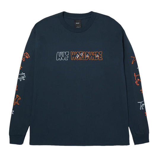HUF Fetch Long Sleeve T-Shirt Navy