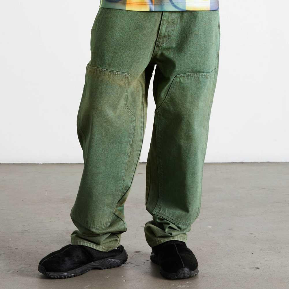 Huf Kinda Loose Double Knees Pants Mist Green