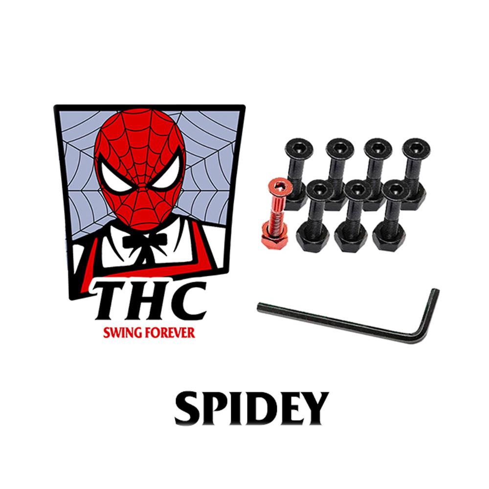 The Hardware Company THC LTD Spidey 1"Allen Nuts And Bolts Red
