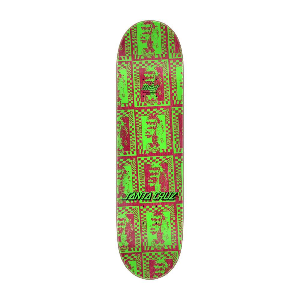 Santa Cruz Team Skateboard Deck Check Gremlin FeelBase Purple Blue 7.75"