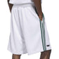 Adidas Skateboarding X Tyshawn Basket Ball Shorts White Matte Gold Collegiate Green