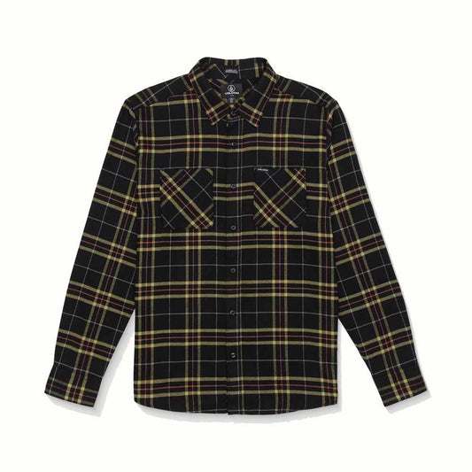 Volcom Netastone Flannel Shirt  Long Sleeve Black