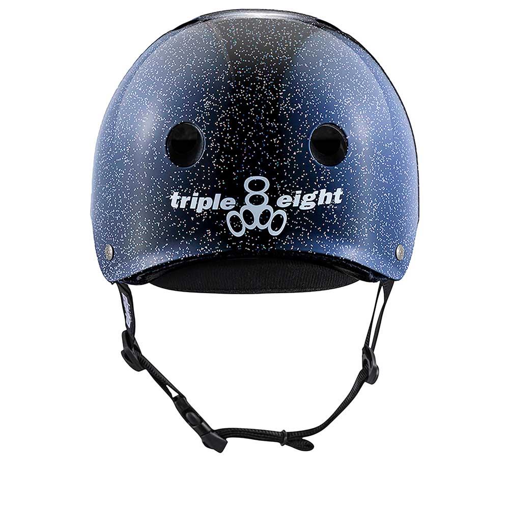 Triple Eight Deep Cover Skateboard Helmet Glitter Black