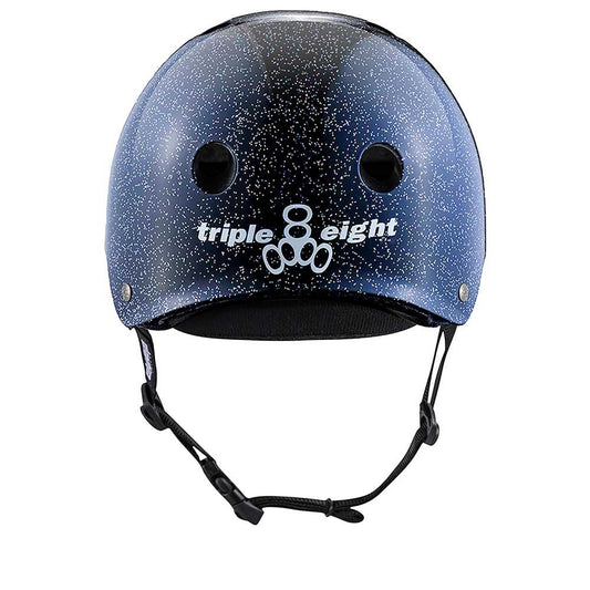 Triple Eight Deep Cover Skateboard Helmet Glitter Black