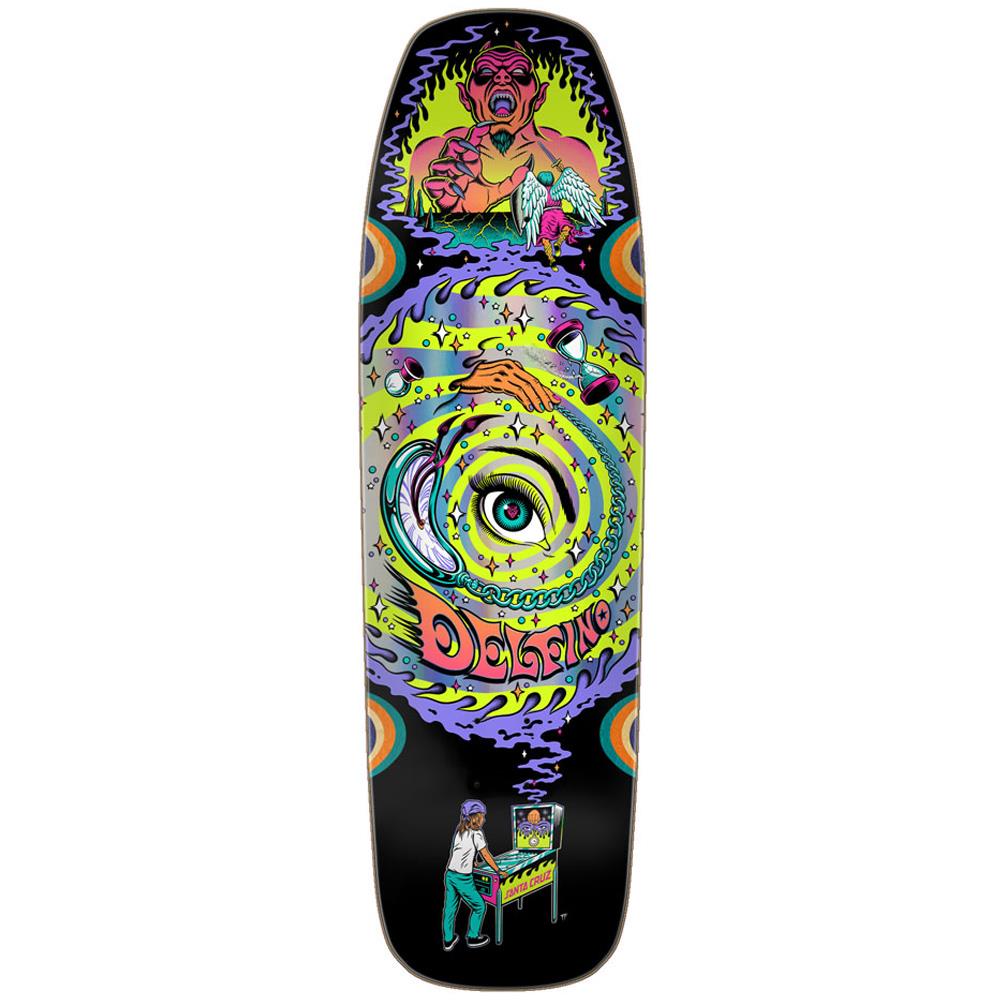 Santa Cruz Pro Skateboard Deck Delfino Pinball Vision Pro Assorted 9.14"