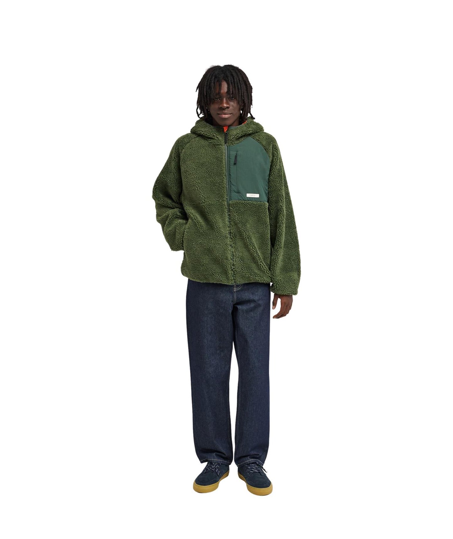 Element Wolfe Reversible Sherpa Hoodie Bronze Green