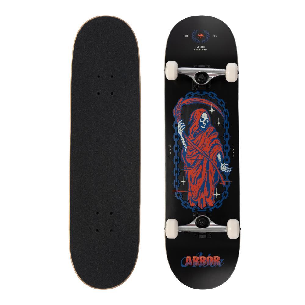 Arbor Street Factory Complete Skateboard Revert Reaper Black 8.5"