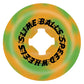 Slime Balls Skateboard Wheels Face Melter Trip Balls 99a Green Orange Swirl 56mm