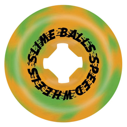 Slime Balls Skateboard Wheels Face Melter Trip Balls 99a Green Orange Swirl 56mm