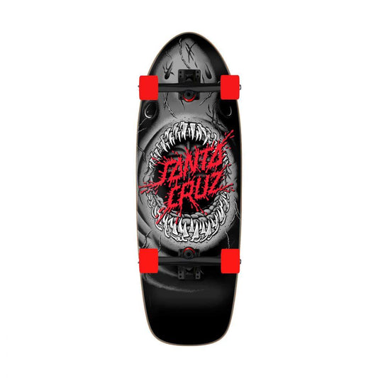 Santa Cruz Cruzer Pigalodon Factory Skateboard Black Red 10.54"