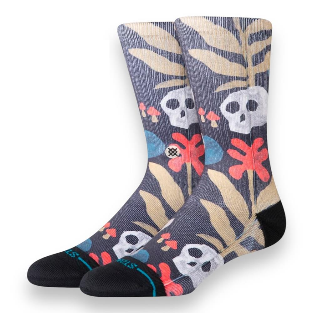 Stance Socks TropiSkull Crew Black Large UK7 To UK15