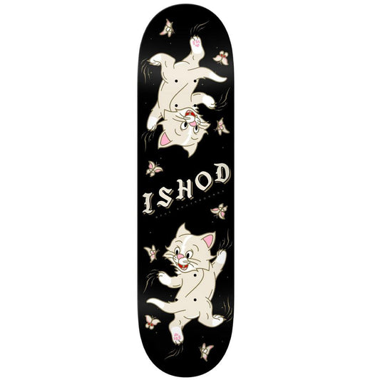 Real Ishod Kitten Scratch Twin Tail Skateboard Deck Black 8.5"