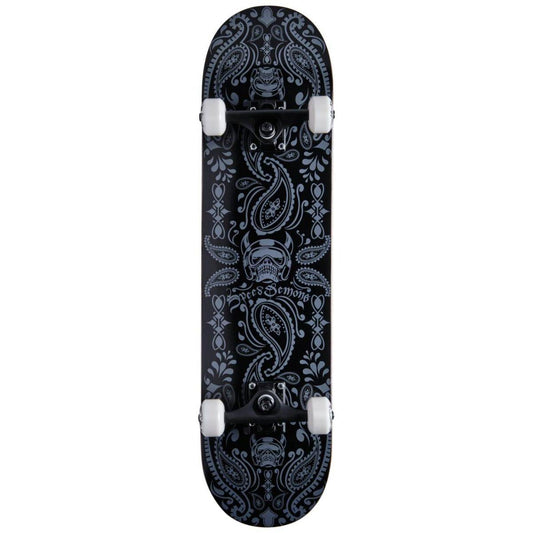 Speed Demons Bandana Factory Complete Skateboard Black Black 8"