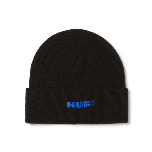 HUF All Caps Cuff Beanie Black