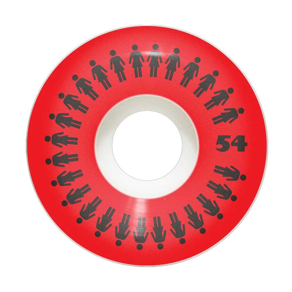 Girl Skateboards Repeater Conical Skateboard Wheels Red 54mm 99A