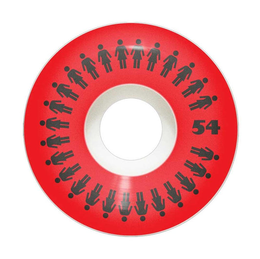 Girl Skateboards Repeater Conical Skateboard Wheels Red 54mm 99A