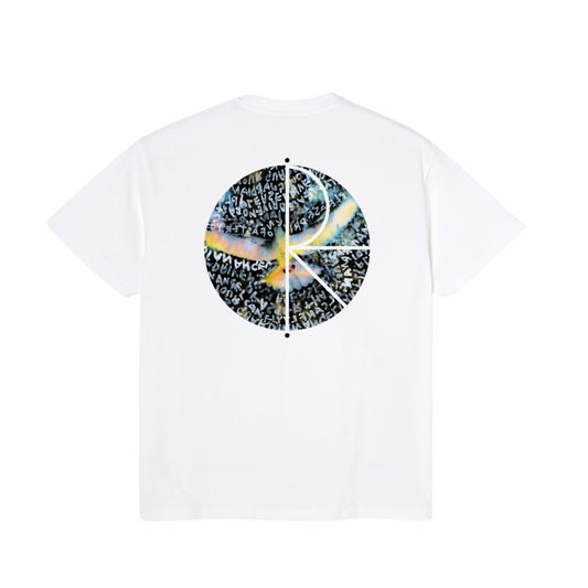 Polar Skateboards Fill Logo T-Shirt Searching For Peace White