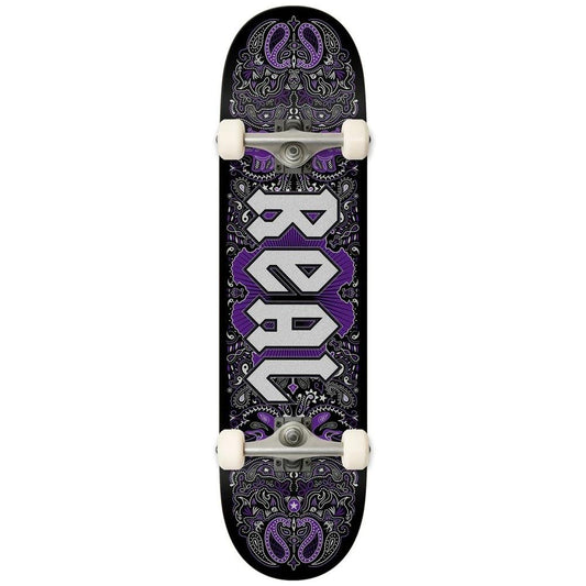 Real Bandana Series Factory Complete Skateboard Purple 8.25"