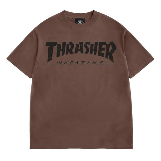 Thrasher Skateboard Mag Logo Vintage T-Shirt Brown