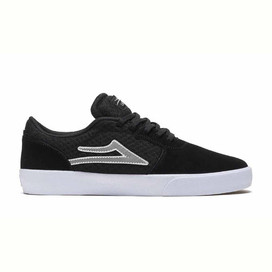 Lakai Cardif White Black Suede Skate Shoes
