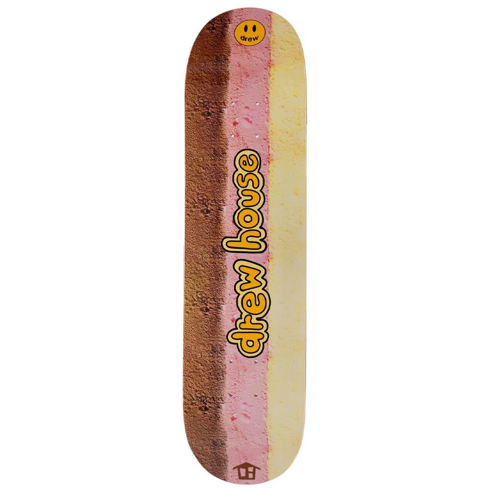 Drew House Cartoon Font Neapolitan Ice Cream Skateboard Deck 8.25"