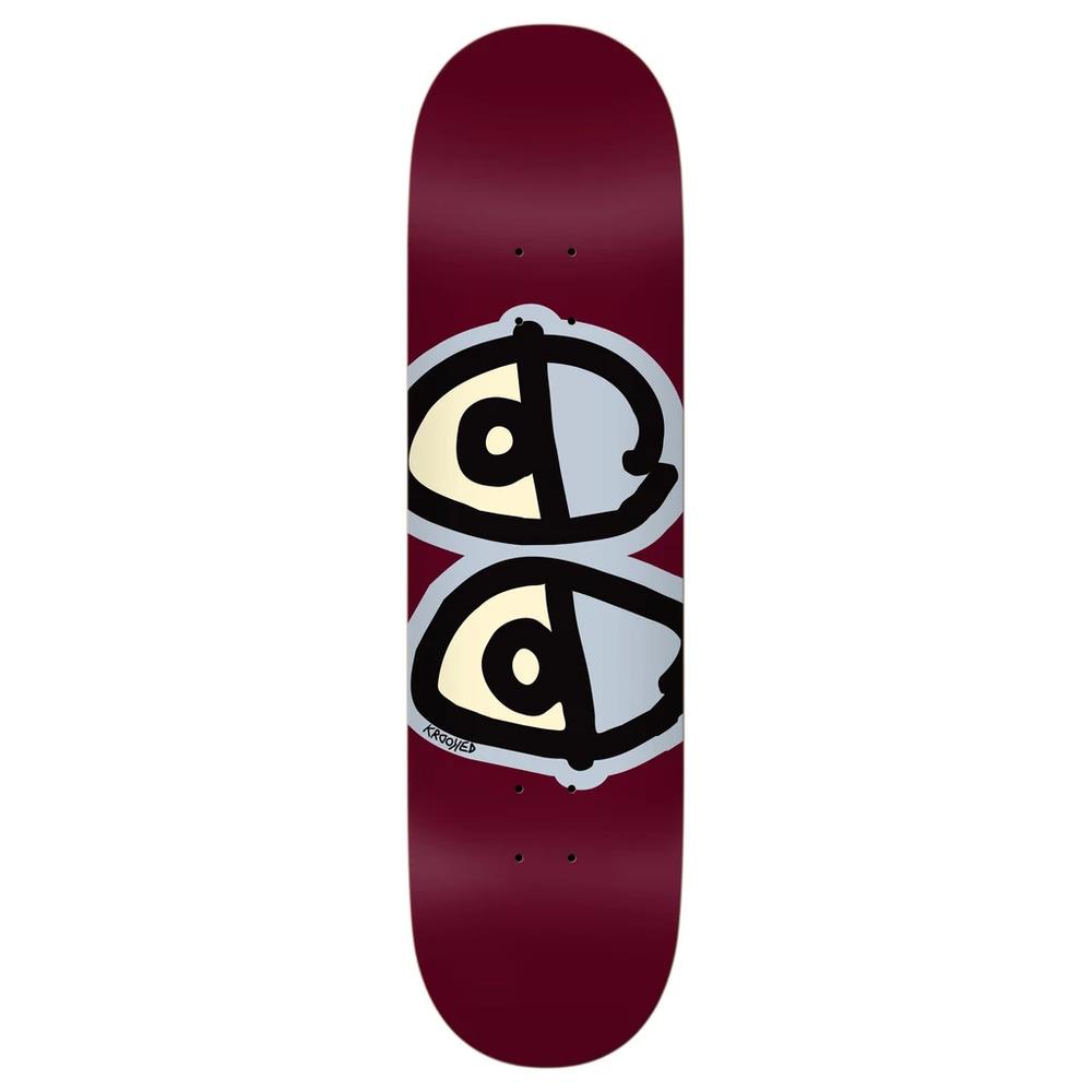 Krooked Team Eyes Skateboard Deck Maroon 8.75"