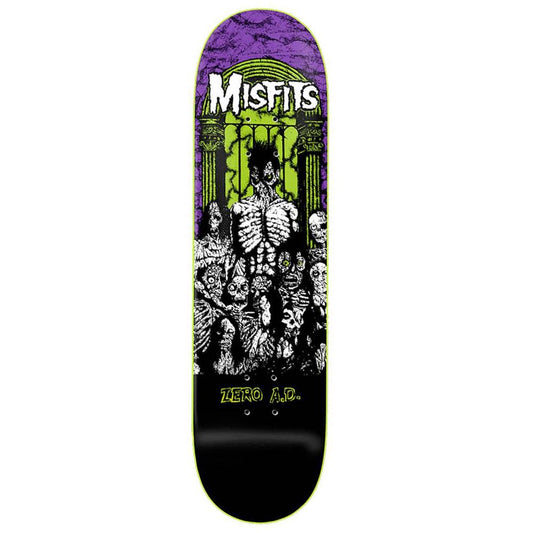 Zero Misfits Earth A.D. 8.5"Green Dipped Skateboard Deck 8.5"