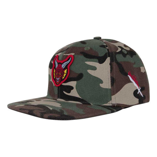 Santa Cruz X Stranger Things Hellfire Club Snapback Cap Camo