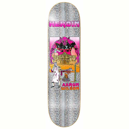 Heroin Skateboards Aaron Wilson Hellscape Skateboard Deck 8.5"