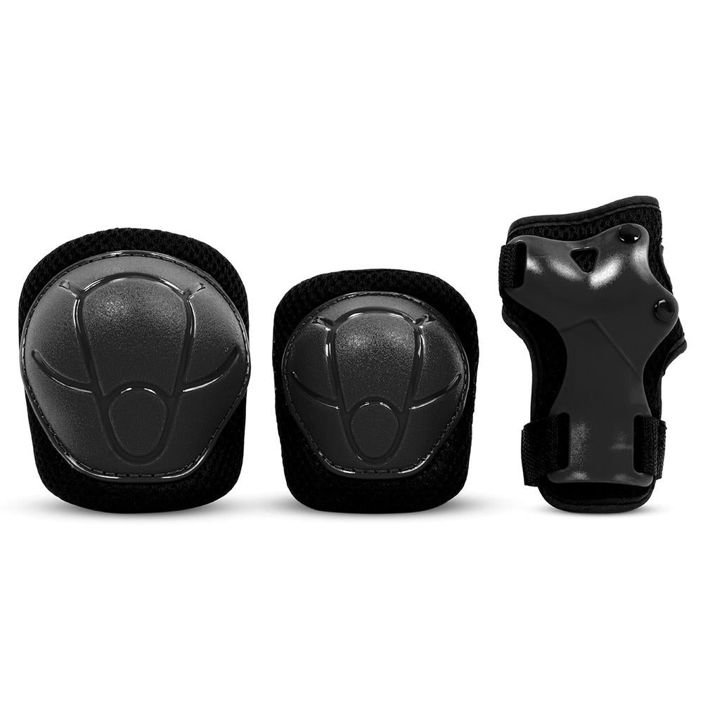 SFR Essentials Youth Triple Pad Set Elbow Knee Wrist Black