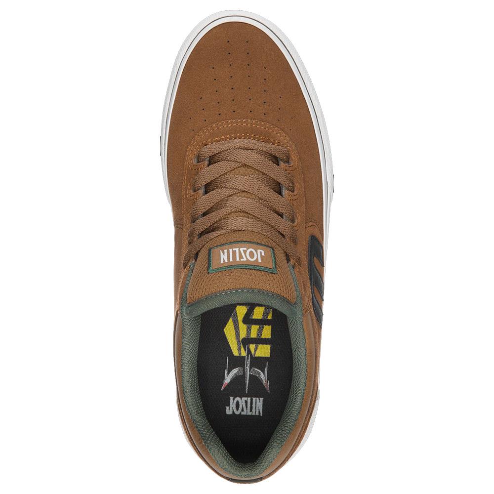 Etnies Joslin Vulcanised Brown Green Skate Shoe