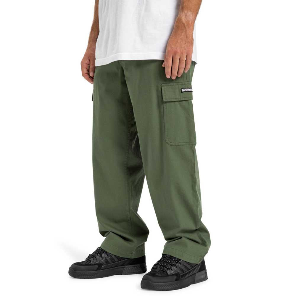 DC Shoe Co Worker Baggy Cargo Chino Pants Bronze Green