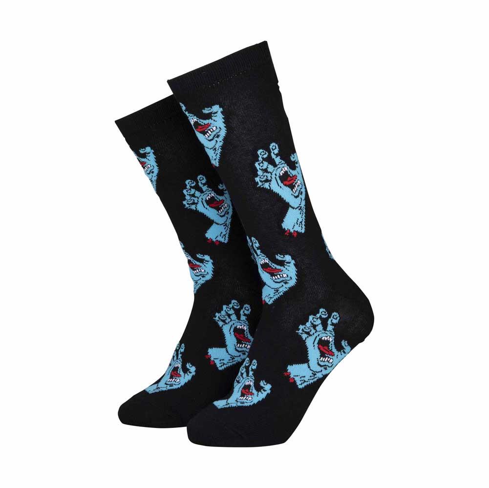 Santa Cruz Multi Hand Socks 2 Pack White And Black UK 7-11