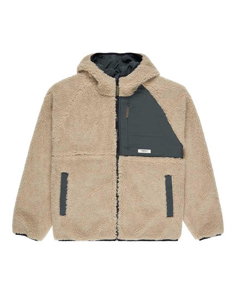 Element Wolfe Sherpa Reversible Sherpa Jacket Oat Milk Beige