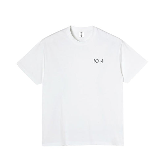 Polar Skateboards Fill Logo T-Shirt Searching For Peace White