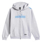 Adidas Skateboarding Kogan Zip Up Hooded Sweatshirt Light Grey Heather Blue