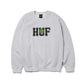 HUF X Spitfire Union Crewneck Sweatshirt Heather Grey