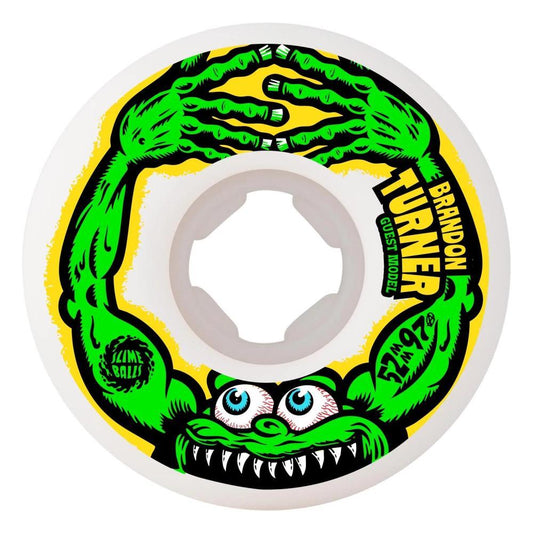 Slime Balls Skateboard Wheels Brandon Turner Guest Chubs 97a White 52mm