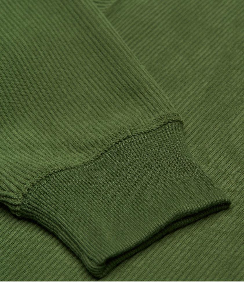 Element Lowcase Corduroy Zip Hooded Sweatshirt Bronze Green