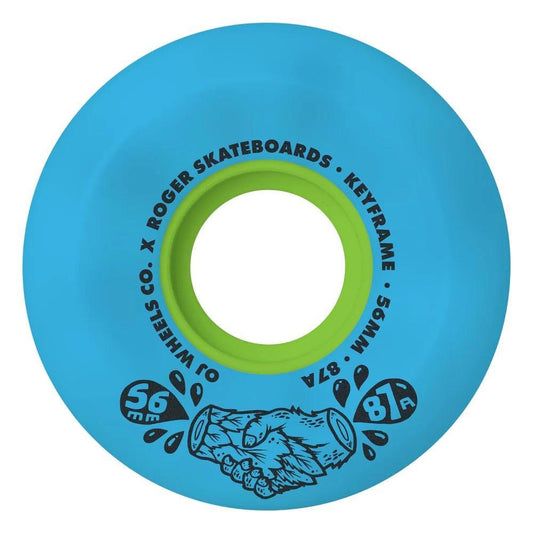 OJ Soft Skateboard Wheels Rojers Keyframe 87a Blue 56mm