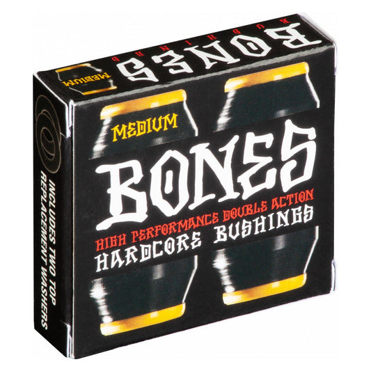 Bones Hardcore Bushings Skateboard Rubbers Black Yellow Medium