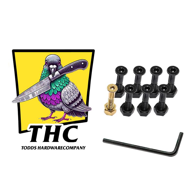 The Hardware Company THC LTD Todds 1" Allen Bolts And Nuts Gold