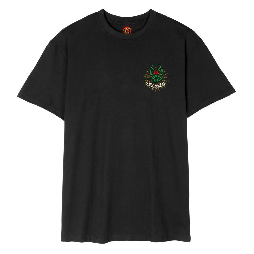 Santa Cruz T-Shirt Dressen Rose Cross 2 Black