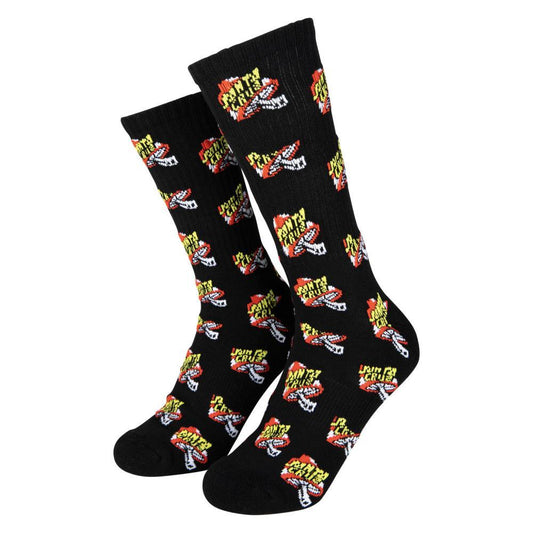 Santa Cruz Socks Toadstool Dot Black UK 8-11 Adult