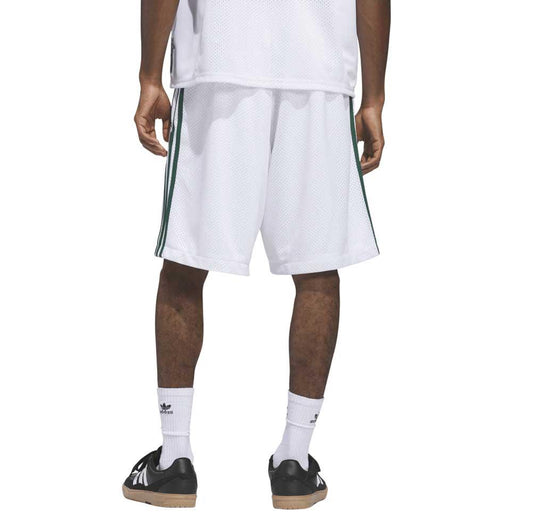 Adidas Skateboarding X Tyshawn Basket Ball Shorts White Matte Gold Collegiate Green