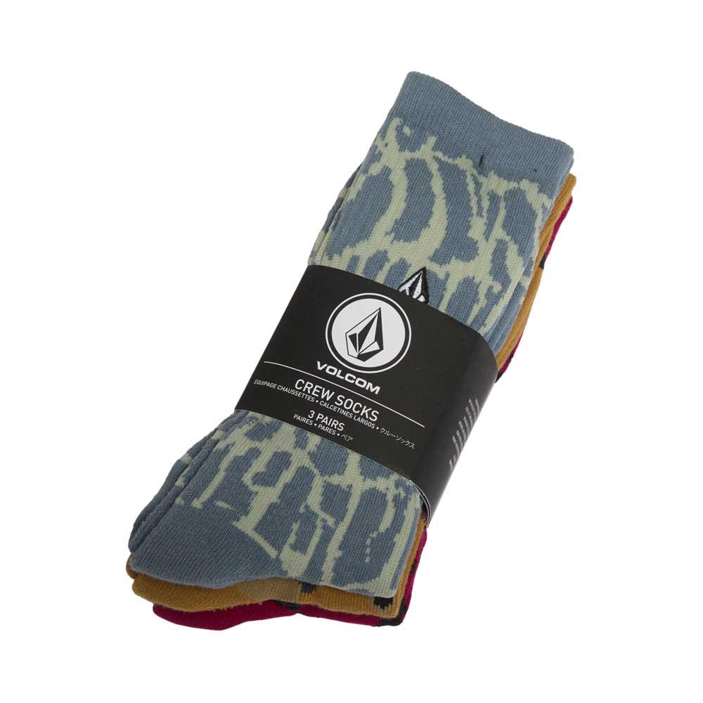 Volcom Print Mixer Sock 2 3 Pack Multi UK7-11