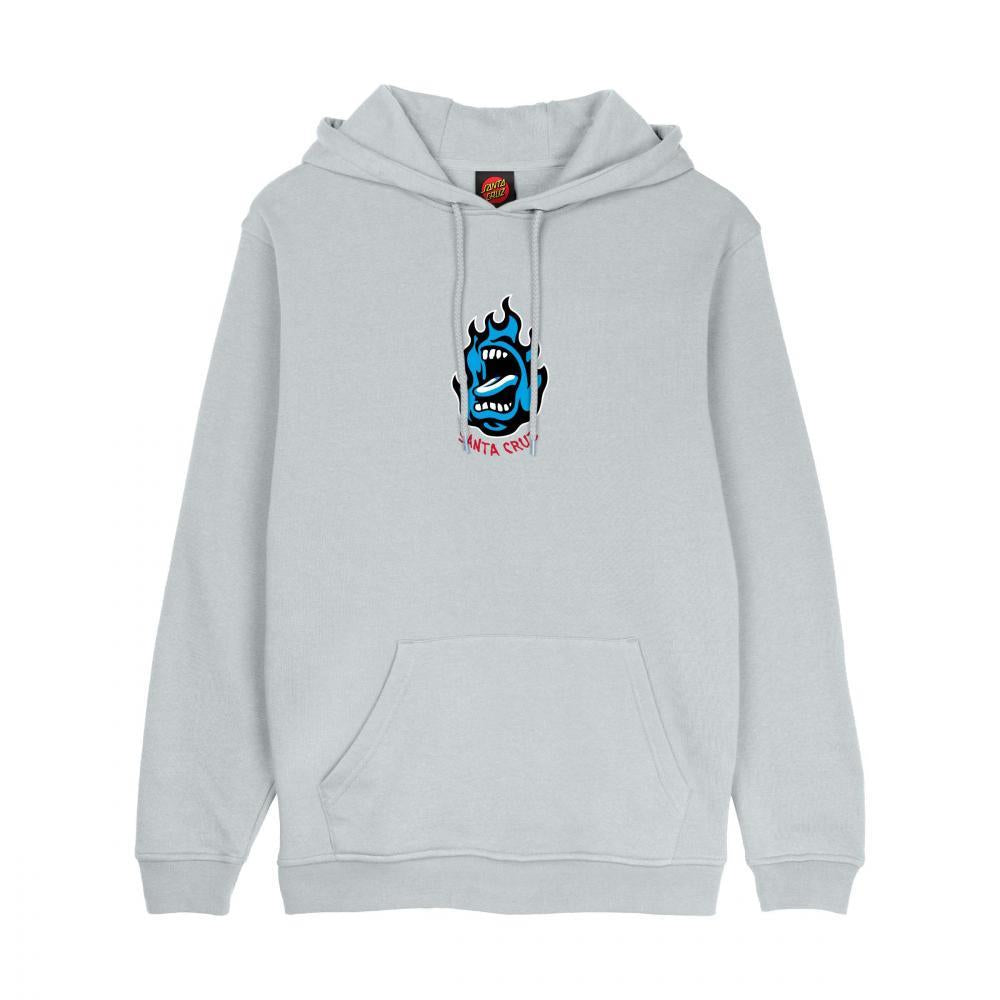 Santa Cruz Hooded Sweatshirt Screaming Flame Front Mist Medium