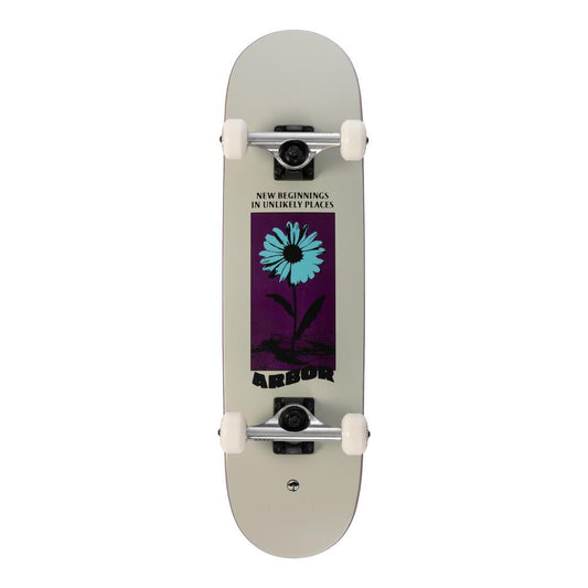 Arbor Street Factory Complete Skateboard Revert Daisy Mini White 7.5"