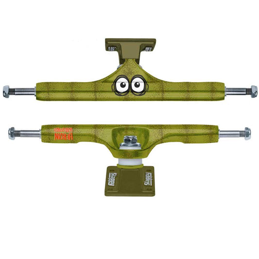 Slappy ST1 Hollow Skateboard Trucks Pickle Green 9.5"