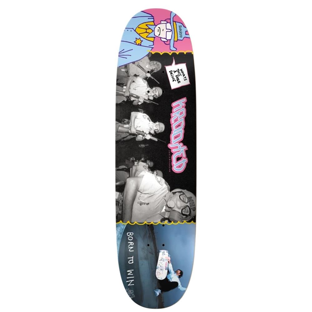Krooked Team Shaped Re-Issue Twin Nose Skateboard Deck Multi 8.75"